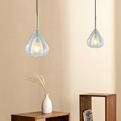 Contemporary Glass Hanging Pendant Lights Hanging Ceiling Light for Bedroom Dining Room