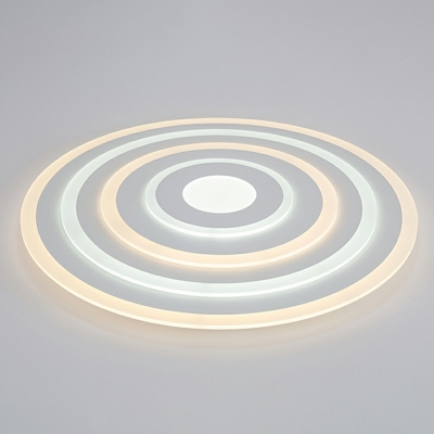 Contemporary Ripples Flush Mount Light Fixtures Acrylic and Metal Led Flush Light