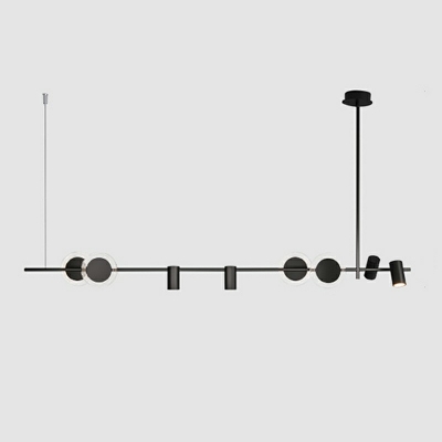 Modern Creative Decorative Linear Chandelier Track Light for Restaurant and Bar Hallway
