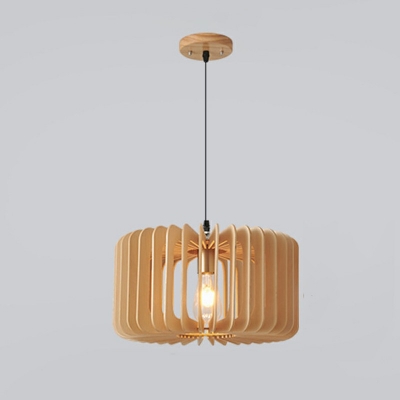 Modern Drop Pendant Wood Material Suspension Pendant for Living Room Dining Room