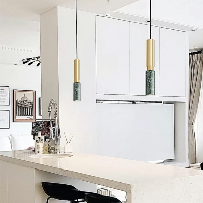 Modern Simple Drop Pendant Cement Material Hanging Light Fixtures for Bedroom Living Room