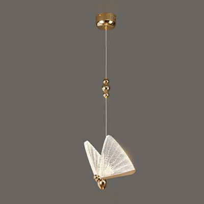 Modern Simple Hanging Lamp Kit Butterfly Shape Suspension Pendant Light for Dining Room