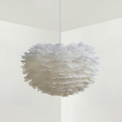 Modern Style Hanging Lights Feather Material Hanging Light Kit for Living Room Bedroom