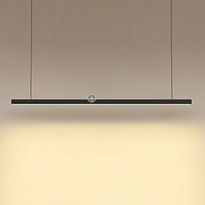 Modern Style LED Pendant Light Minimalism Style Linear Metal Acrylic Hanging Light for Office