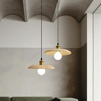 Modern Wood Down Lighting Pendant Hanging Pendant Light for Bedroom Living Room