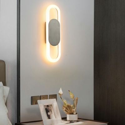 Nordic Style LED Wall Sconce Light Modern and Simple Metal Acrylic Wall Light for Bedside