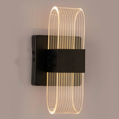 Nordic Style LED Wall Sconce Light Modern and Simple Metal Acrylic Wall Light for Bedside