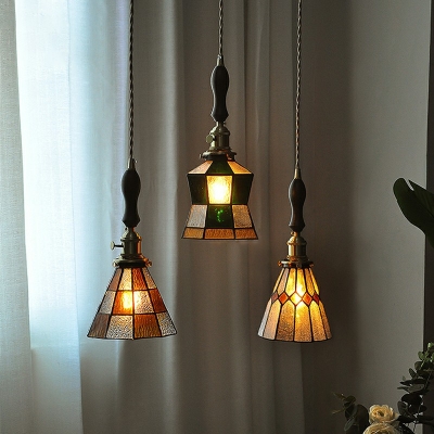 Tiffany-Style 1 Light Baroque Geometric Pendants Lights Vintage Elegant Living Room Ceiling Lights