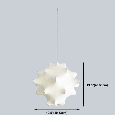 Ultra-Modern Down Lighting Silk Material White Hanging Light Fixtures for Living Room Bedroom