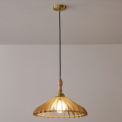 Wood 1 Light Pendant Lighting Fixtures Contemporary Dinning Room Hanging Ceiling Lights