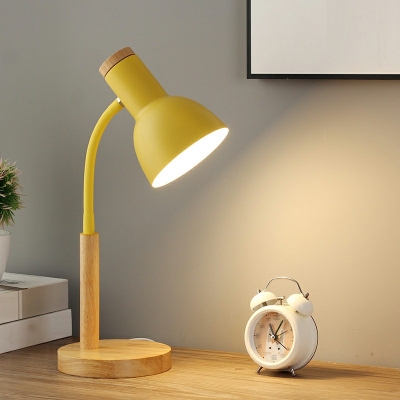 1-Light Nightstand Lamp Minimalist Style Tapered Shape Metal Table Light