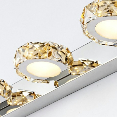 3 Light LED Wall Light Nordic Style Crystal Metal Vanity Light for Dressing Table