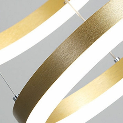 5-Light Chandelier Lighting Modern Style Ring Shape Metal Suspension Light