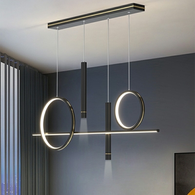 Modern Geometric Lighting Chandelier Steel Hanging Chandelier with Spotlight