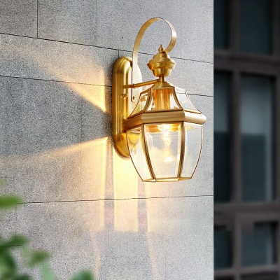 1 Light Wall Sconce Light Fixture Brass Industrial Outdoor Vintage Wall Mounted Lamps