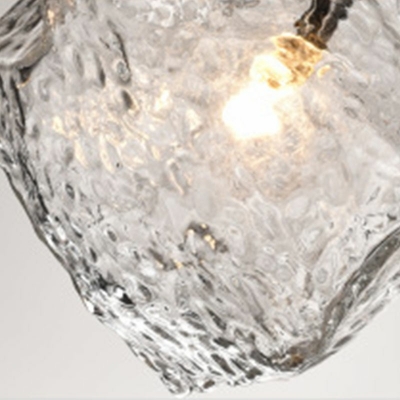 Crystal 1 Light Modern Pendants Light Fixtures Clear Hanging Ceiling Light for Living Room