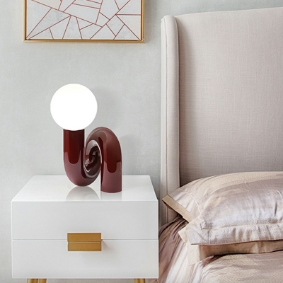 Minimalism Nights and Lamp Single Light Glass Material Table Light for Bedroom