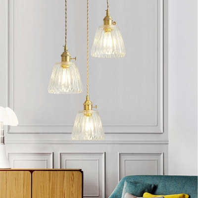 Modern Style LED Pendant Light 3 Lights Nordic Style Metal Glass Hanging Light for Dinning Room