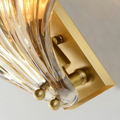 Modern Warm Crystal Wall Sconce Light Shell Shape Light for Bedroom Corridor and Stair