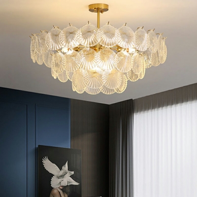 Postmodern Glass Shell Decorative Chandelier for Bar Restaurant and Hotel