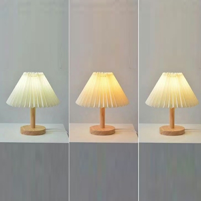 1-Light Table Light Modern Style Umbrella Shape Fabric Night Table Lamps