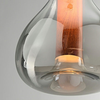 Bottle 1 Light Glass Pendant Light Fixtures Modern Minimalism Dinning Room Hanging Lights