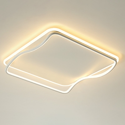 Contemporary Square Flush Mount Light Fixtures Metal Led Flush Ceiling Lights