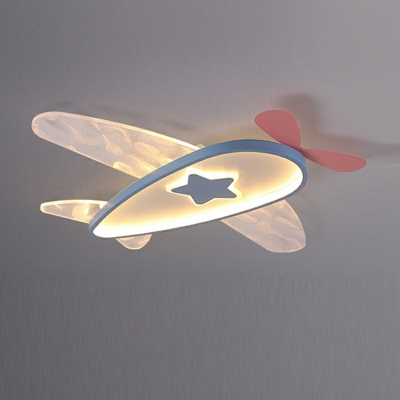 Creative Airplane Flush Mount Ceiling Light Fixture Acrylic Flush Mount Chandelier
