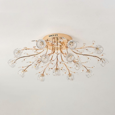European Creative Crystal Ceiling Light for Hotel Restaurant and Bedroom