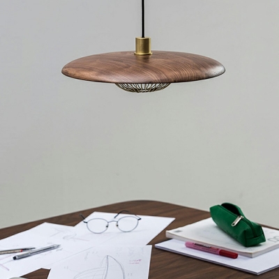 Modern Style LED Pendant Light Japanese Style Minimalism Wood Hanging Light for Dinning Room