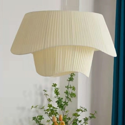 Ultra-Modern Down Lighting Silk Material Hanging Light Fixtures for Living Room Bedroom