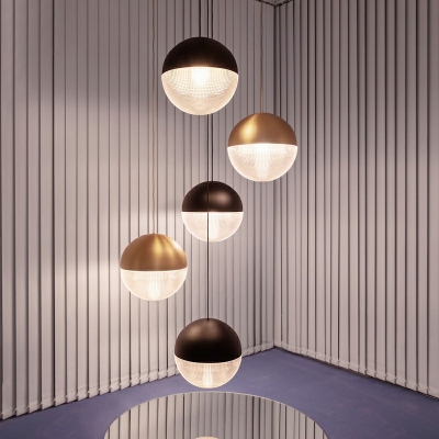 1 Ligh Globe Glass Hanging Lamp Modern Minimalism Bedroom Suspension Pendant