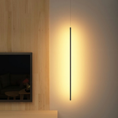 Contemporary Hanging Pendant Light Line Shape Down Lighting Pendant for Living Room Bedroom