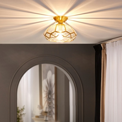 Creative Glass Decorative Ceiling Light Colonial Style Light for Hallway and Corridor