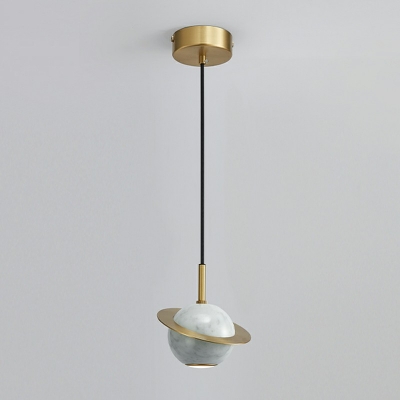 Modern Simple Suspension Pendant Cement Ball Shape Hanging Light Fixtures for Living Room