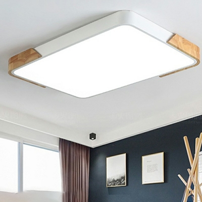 Modern Style LED Flushmount Light Nordic Style Metal Wood Acrylic Celling Light for Living Room