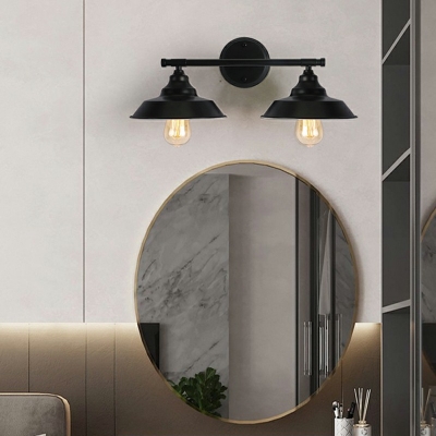 2 Lights LED Wall Sconce Industrial Style Metal Wall Lamp for Dressing Table Bathroom