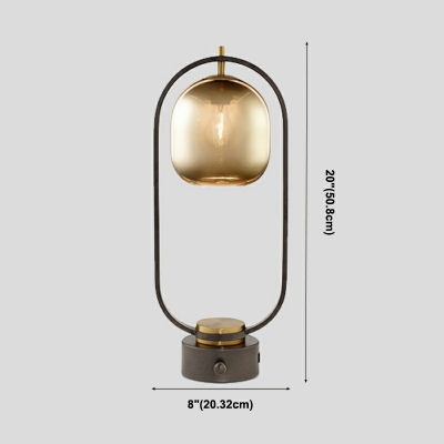 Contemporary Table Lamp Glass Shade Night Table Lamps for Bedroom Living Room
