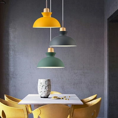 Drum Macaron Down Lighting Pendant Modern Nordic Hanging Ceiling Lightsfor Dinning Room