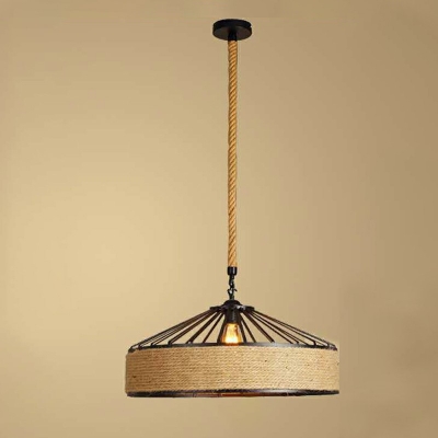 Industrial Style LED Pendant Light Modern Style Metal Rope Hanging Light for Dinning Room