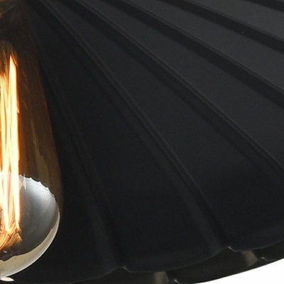 Industrial-Style Scalloped Commercial Pendant Lighting Metal Pendant Light