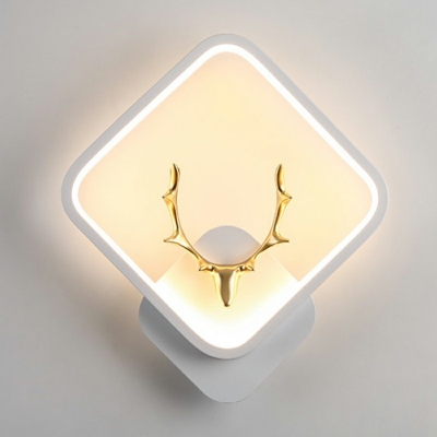 Modern Creative Warm Decorative Wall Lamp Antler Shape Light for Bedside Corridor and Stair