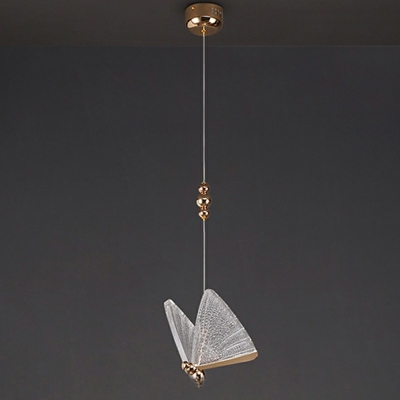 Modern Simple Hanging Lamp Kit Butterfly Shape Suspension Pendant Light for Dining Room