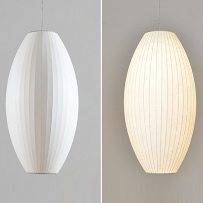 Modern Style LED Pendant Light Minimalism Style Metal Fabric Hanging Light for Dinning Room