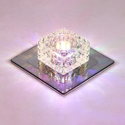 Nordic Concealed Crystal Decorative Ceiling Light for Corridor Bedside and Hallway