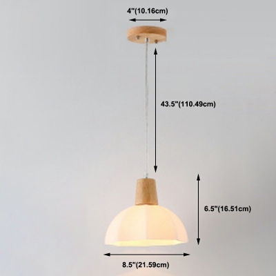 Postmodern Style Hanging Lamp Kit Wood Hanging Light Fixtures for Bedroom