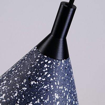 1-Light Down Lighting Pendant Minimalist Style Cone Shape Stone Hanging Lamp Kit