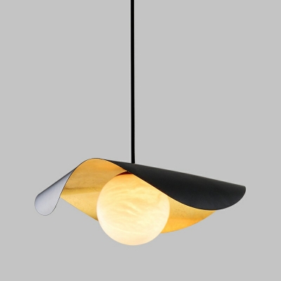 1-Light Down Lighting Pendant Minimalist Style Globe Shape Metal Ceiling Light