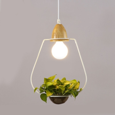 1-Light Pendant Ceiling Lights Vintage Style Geometric Shape Metal Suspension Lamp