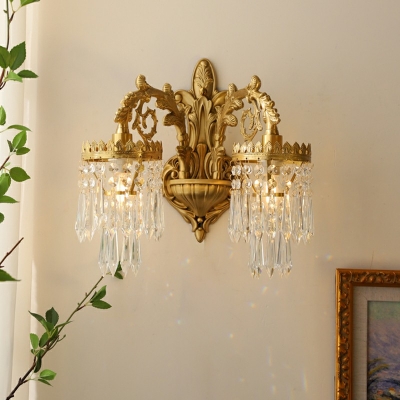 2-Light Sconce Lights Simplicity Style Teardrops Shape Metal Wall Mounted Light Fixture